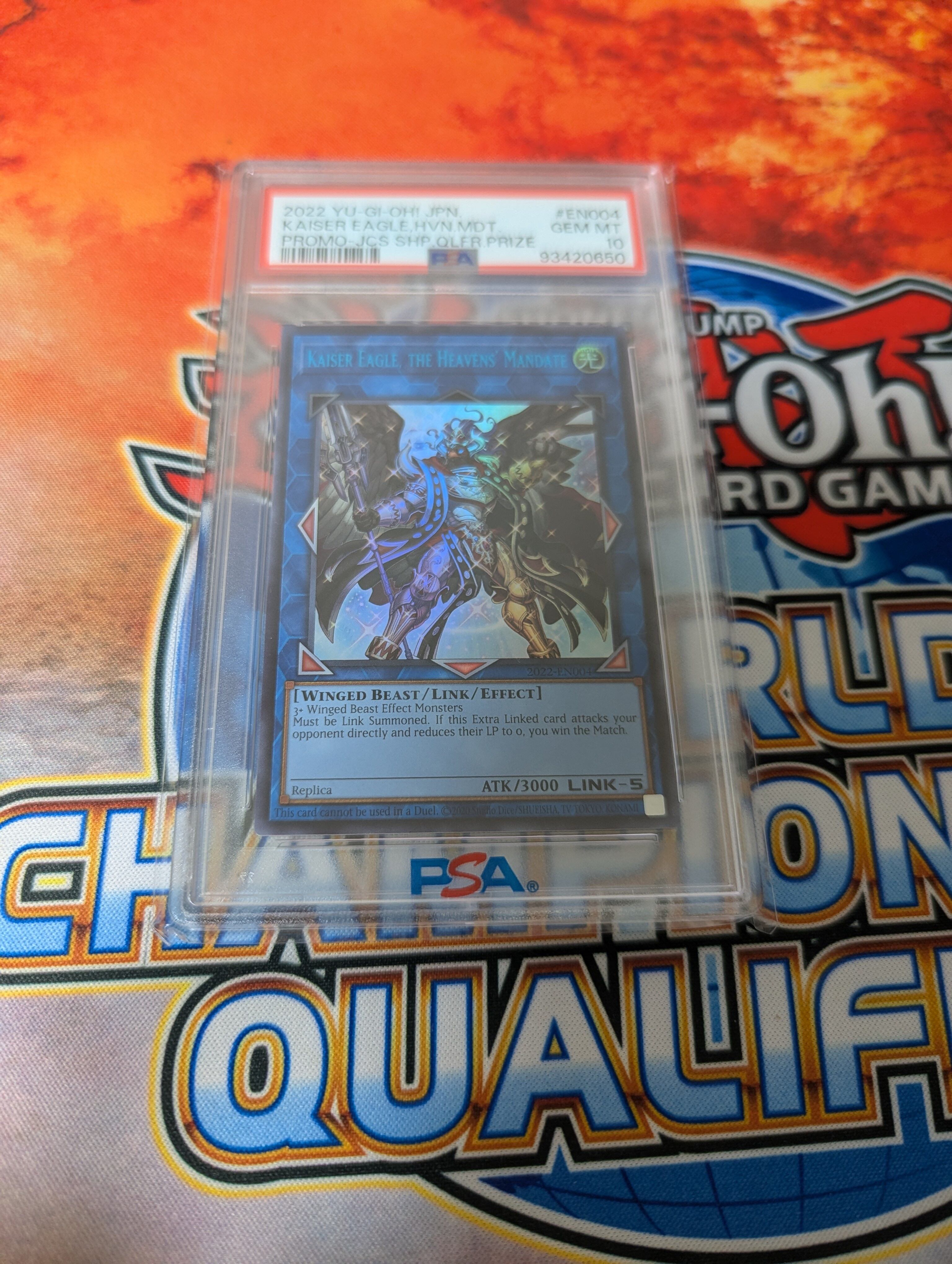 遊戯王 PSA10 天元の荒鷲王 KAISER EAGLE, THE HEAVENS' MANDATE(天元