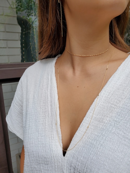 Diamond Cut Ball Long Necklace