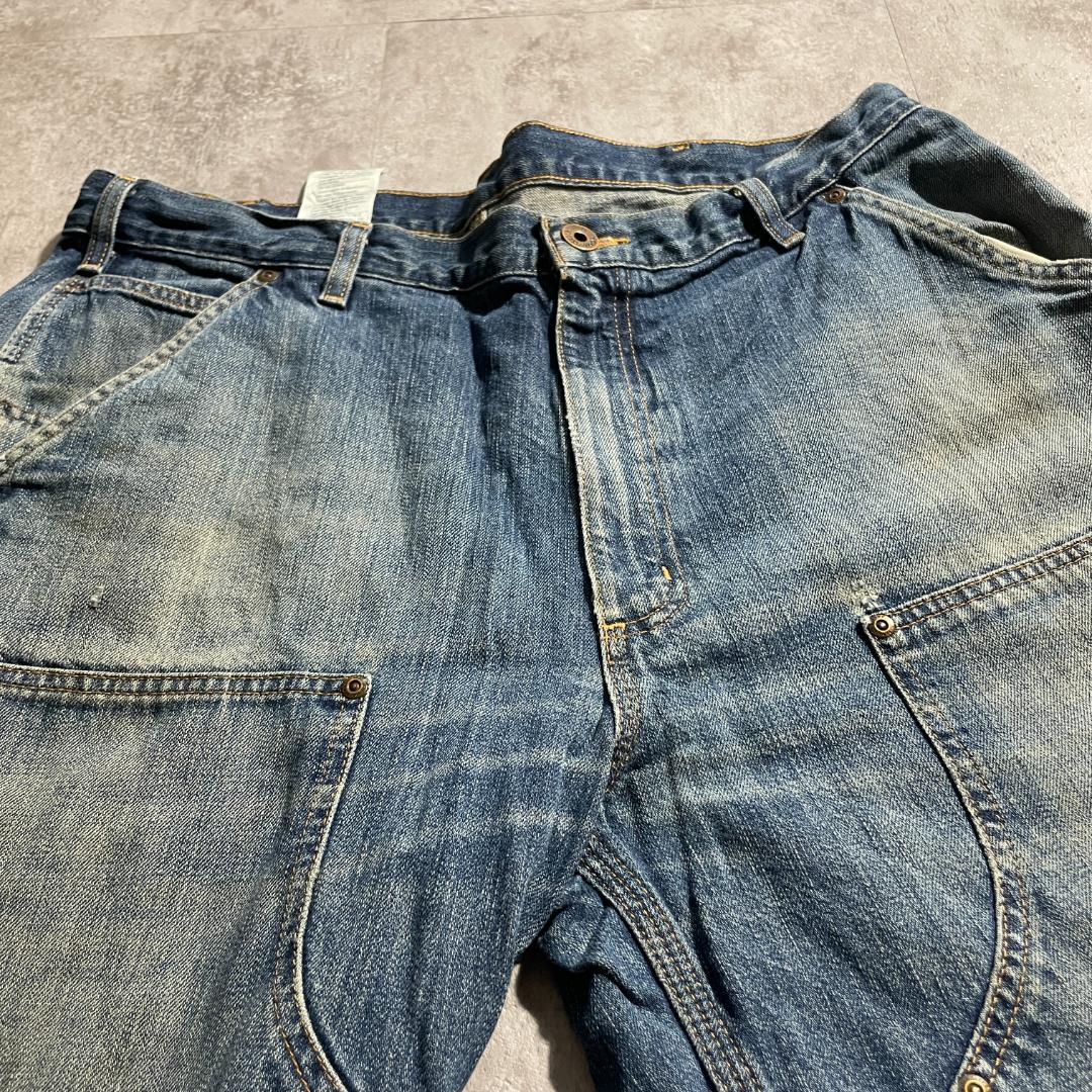 10s メキシコ製 デニム ダブルニー Carhartt EB227 36×34 | ib2