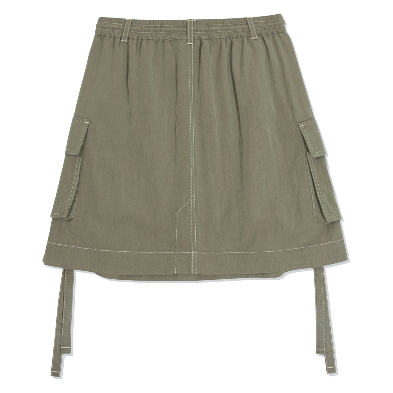 STRAP CARGO SKIRTS_KHAKI