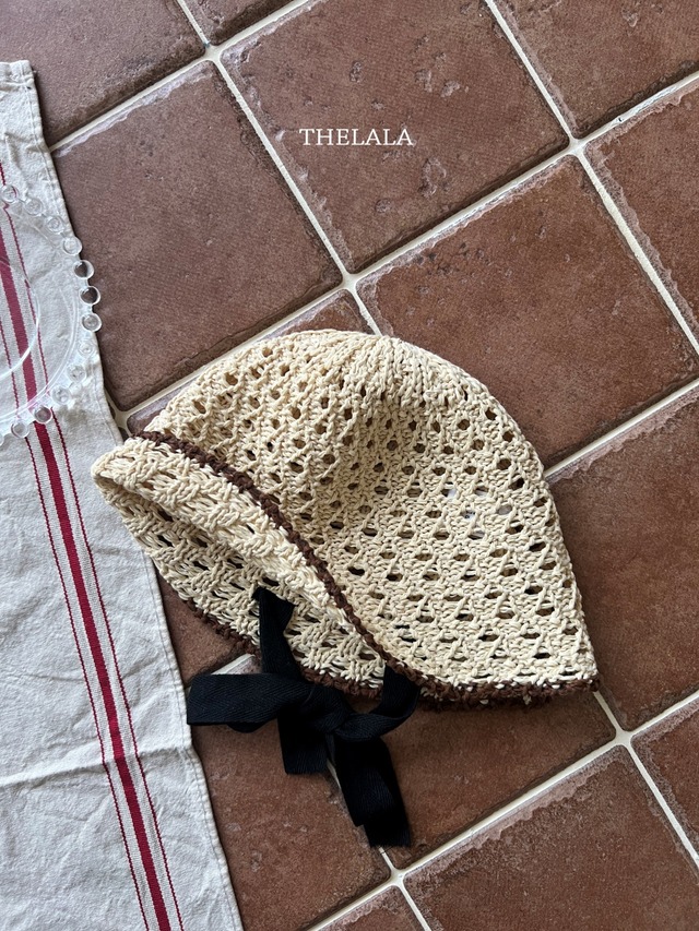 【取寄】thelala｜line strap bonnet｜ラインストラップボンネット｜FREE｜baby｜26 summer