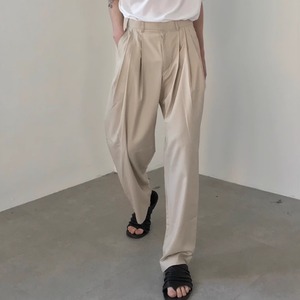 ルーズ立体プリーツモードパンツ　0780