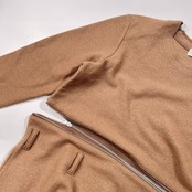 ZUCCa ズッカ ウール ジップデザイン ワンピース M/ブラウン系 レディース