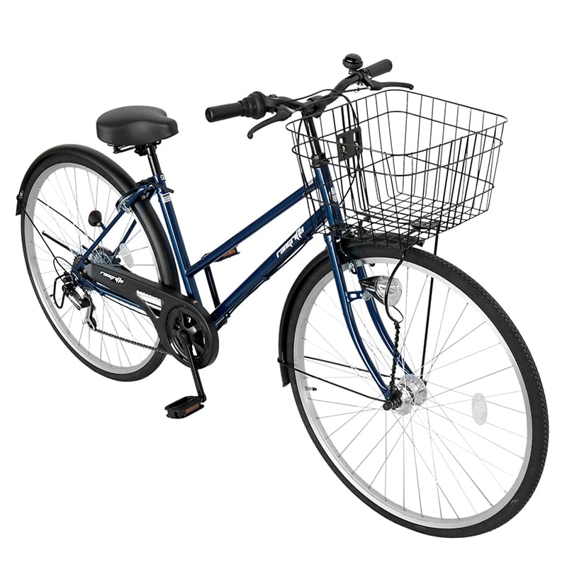 　六段ママチャリ　27インチ　紺メタリック色　　中古自転車 熊本県のママチャリ 5000円 自転車の中古が安い！激安で譲ります・無料