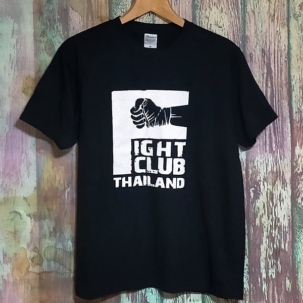 FIGHT CLUB THAILAND タイ地下格闘技 半袖黒色 Tシャツ 選べる6サイズ