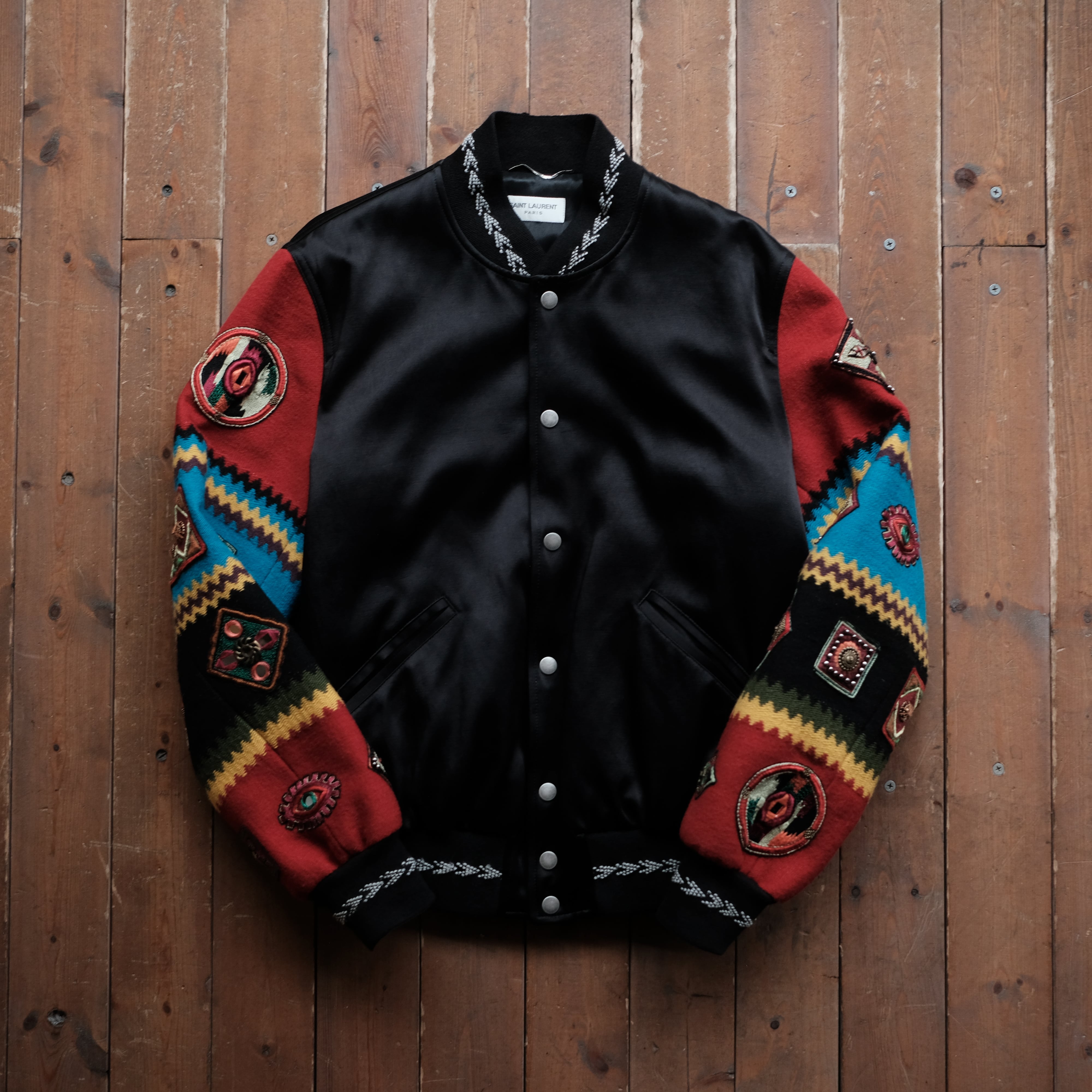 SAINT LAURENT PARIS 18SS ENBROIDERY BOMBER JACKET | safarionline