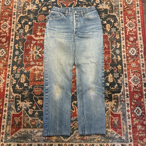 80s Levi's USA製 501 デニムパンツ W72cm リーバイス ヴィンテージ グランジ ダメージ ジーンズ 544刻印 インディゴ ボタンフライ 90s