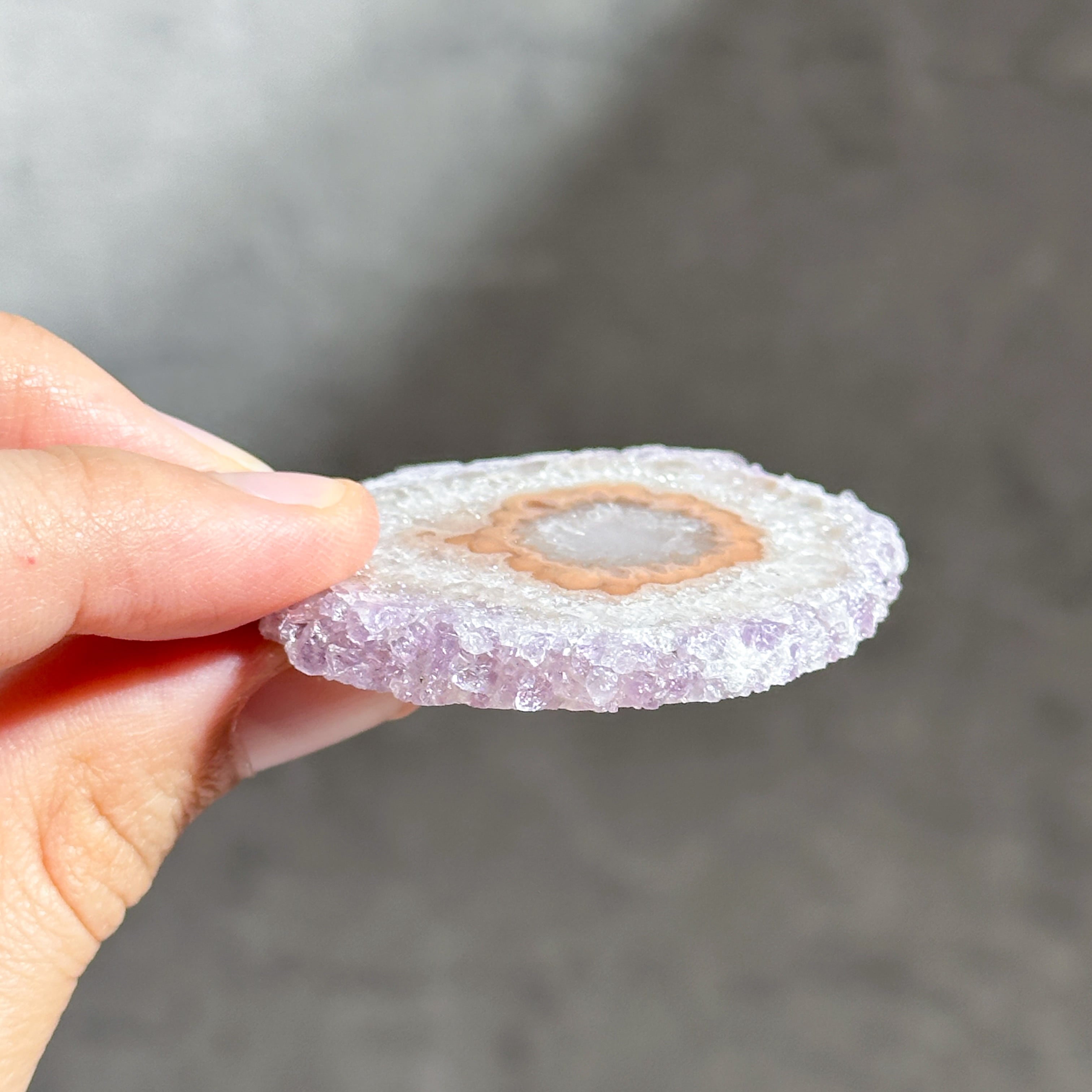 フラワーアメジスト スライス72◇ Flower Amethyst ◇天然石・鉱物