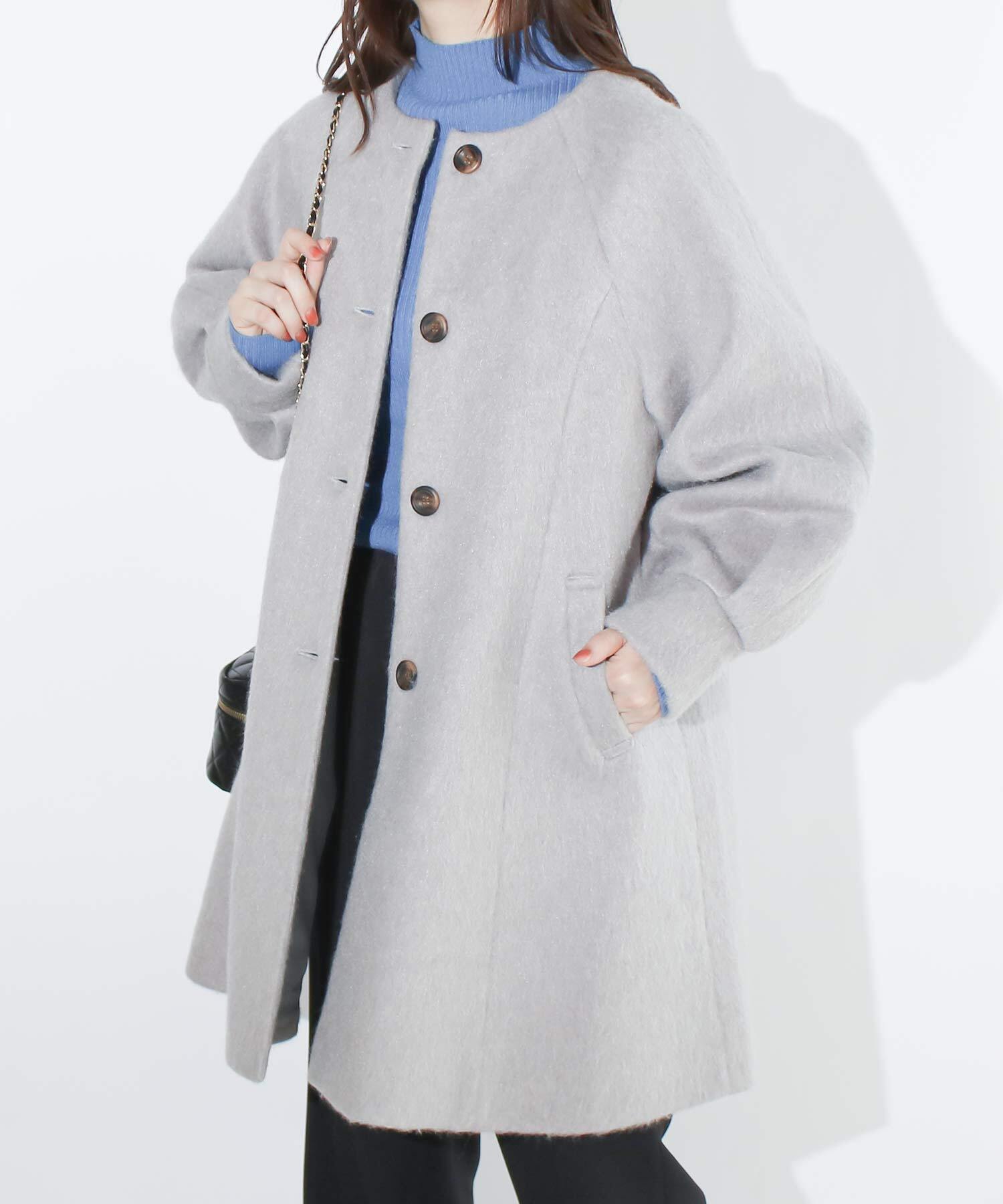 グレースクラス✨2Way✨ジャガード スプリング フードコート 36 ノーカラー グレースクラス✨2Way✨ジャガード スプリング フードコート 36 ノー