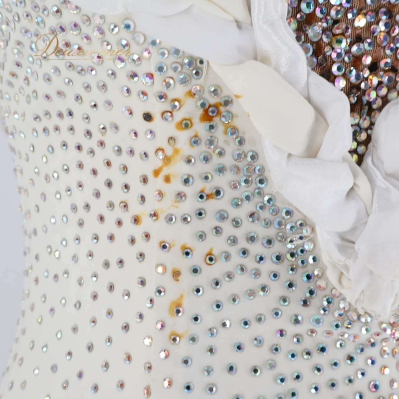 社交ダンス 衣装 クリスアン chrianne スタンダードドレス ワンピース ドレス スタンダード 白 フロート レース ゴージャス デモ 競技 ダンス パーティドレス パーティ イングランド製 発表会 ホワイト系 ストーン エレガント フォーマル おしゃれ かっこいい パフォーマンス用 高級感 競技会用