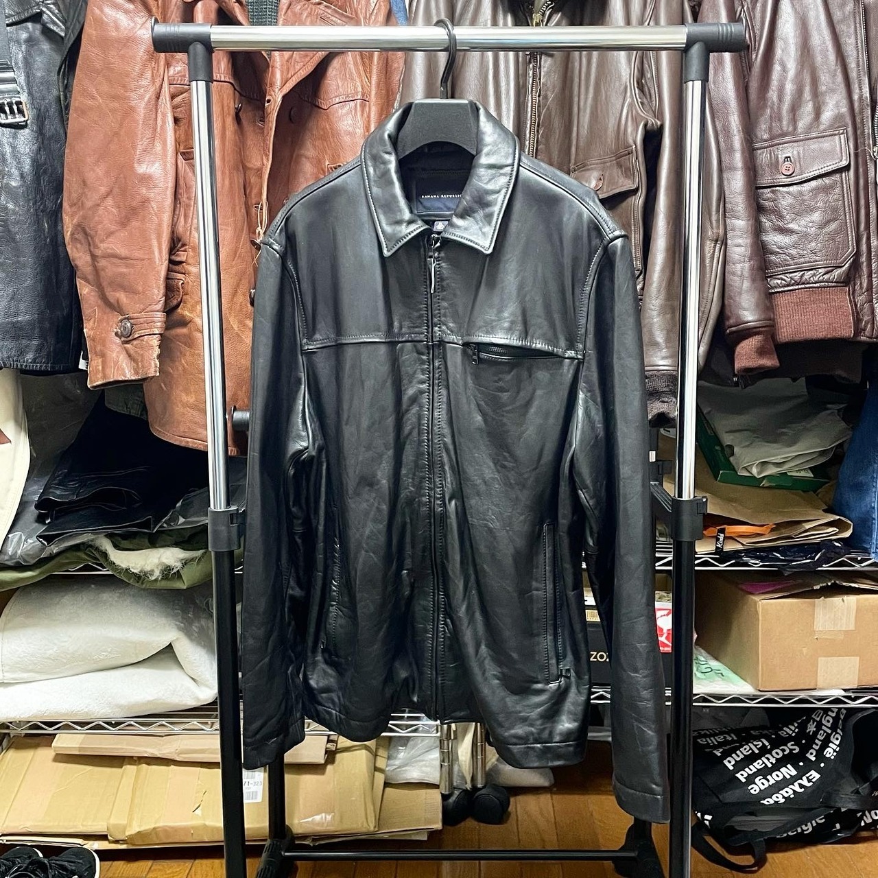 BANANA REPUBLIC バナナリパブリック シングルライダース レザー 