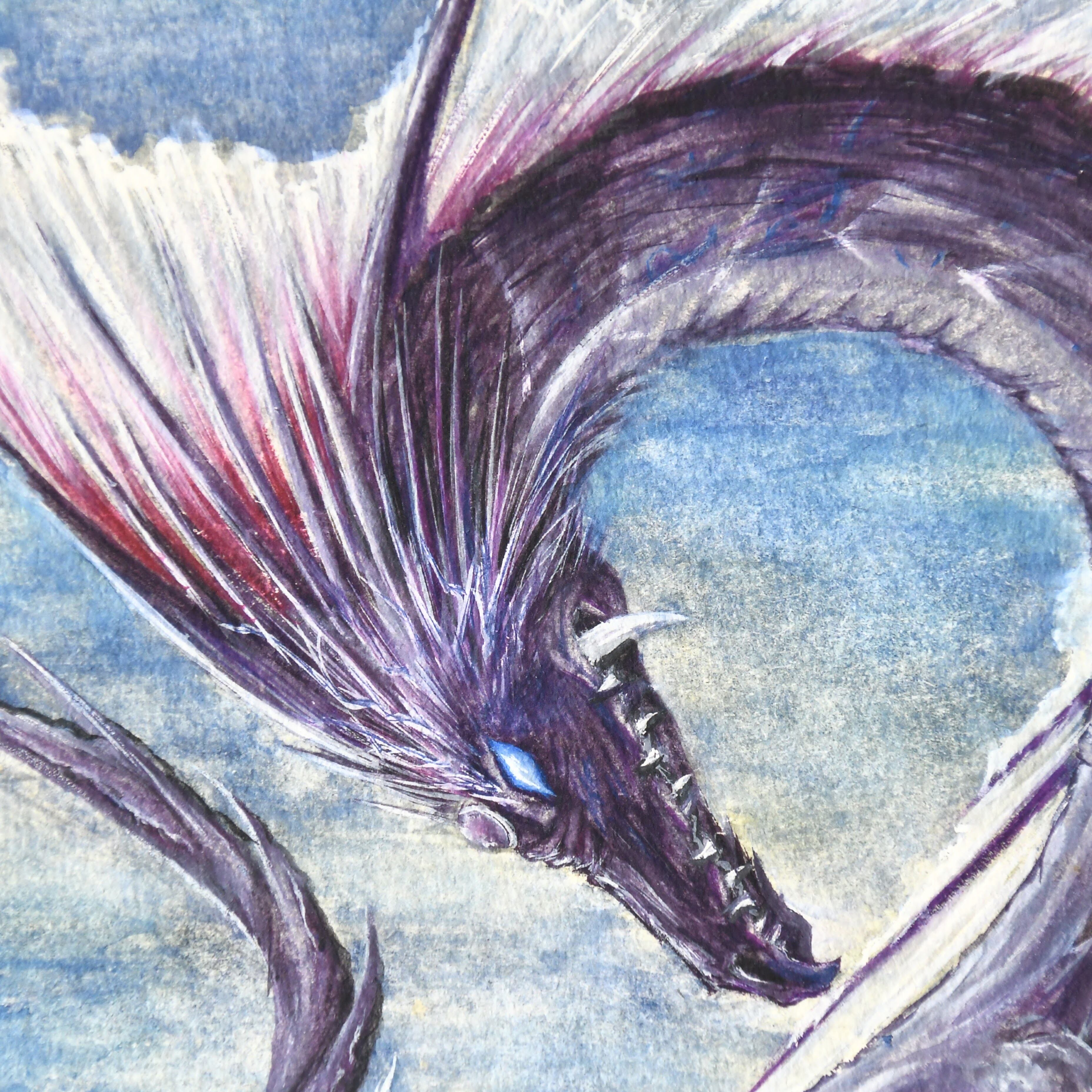 カラフルな水彩画 幻想的な人物像 F 6サイズ 【公式通販】