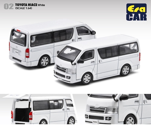 EraCar 1/64 02 TOYOTA HIACEハイエース White