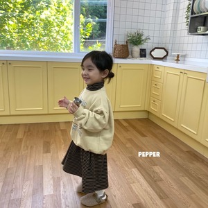 【Pepper】ネコスウェット クリーム  80〜120cm 241121
