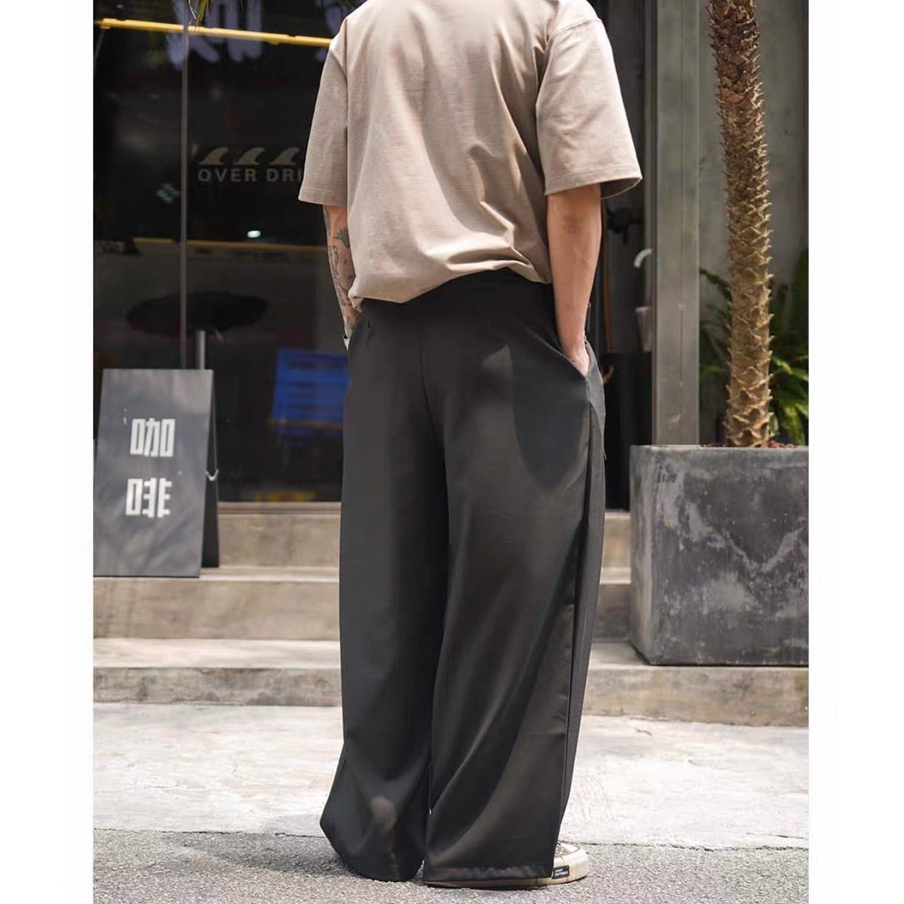 Sash tie pleated pants 1489 - 8