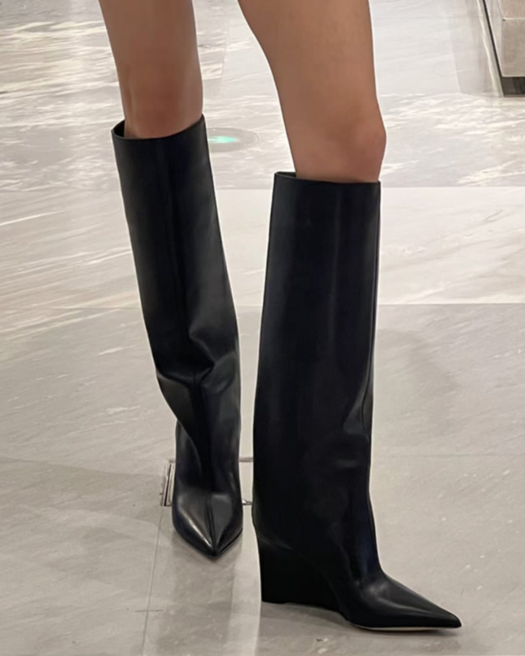 ウェッジヒールワイドブーツ G24017