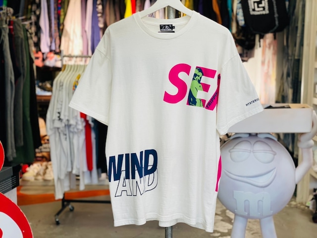 HYSTERIC GLAMOUR × WIND AND SEA SEA+HYS LOGO TEE WHITE LARGE 67.5KG7944