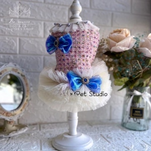 予約 海外ハンドメイド 受注製作品【№B06895】プリンセス ツイード チュチュワンピ(バレッタ付き) 予約 海外ハンドメイド 受注製作品【№B06895】プリンセス ツイード チュチュワンピ(バレッタ付き)