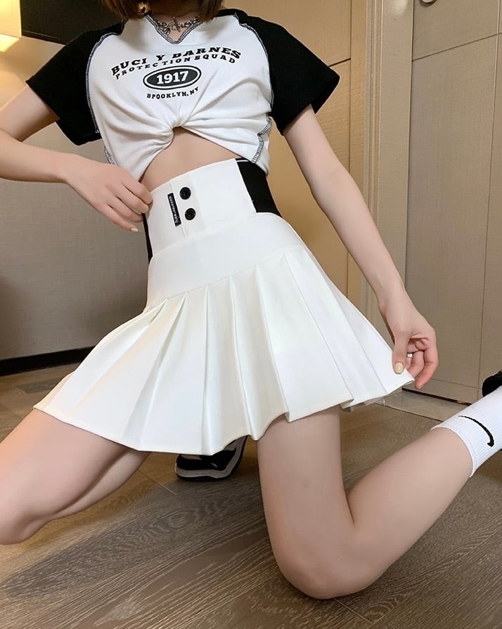 alo 新作 プリーツスカート Sサイズ ホワイト プリーツスカート Aラインスカート ミニスカート ショート