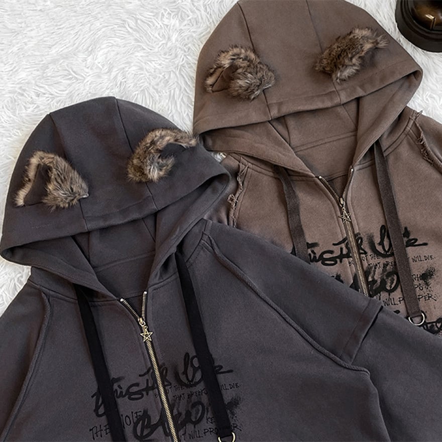 レースアップフードパーカー y2k/グランジ/V系 y2k パンク ムード