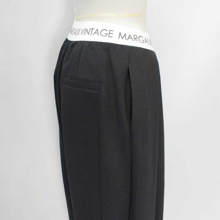 MARGAUX VINTAGE ロゴウエストゴムタックパンツ MARGAUX】マルゴー ロゴウエストゴムタックパンツ | fpserizawa