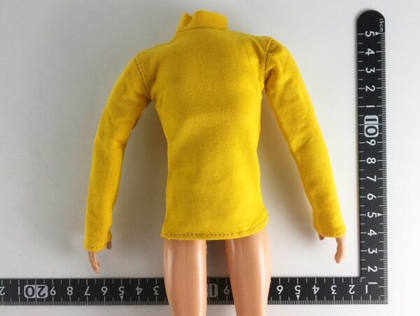 ドール服 1/6 男性用27 ストレッチ 長袖シャツ イエロー MCS0140 VG - 画像2