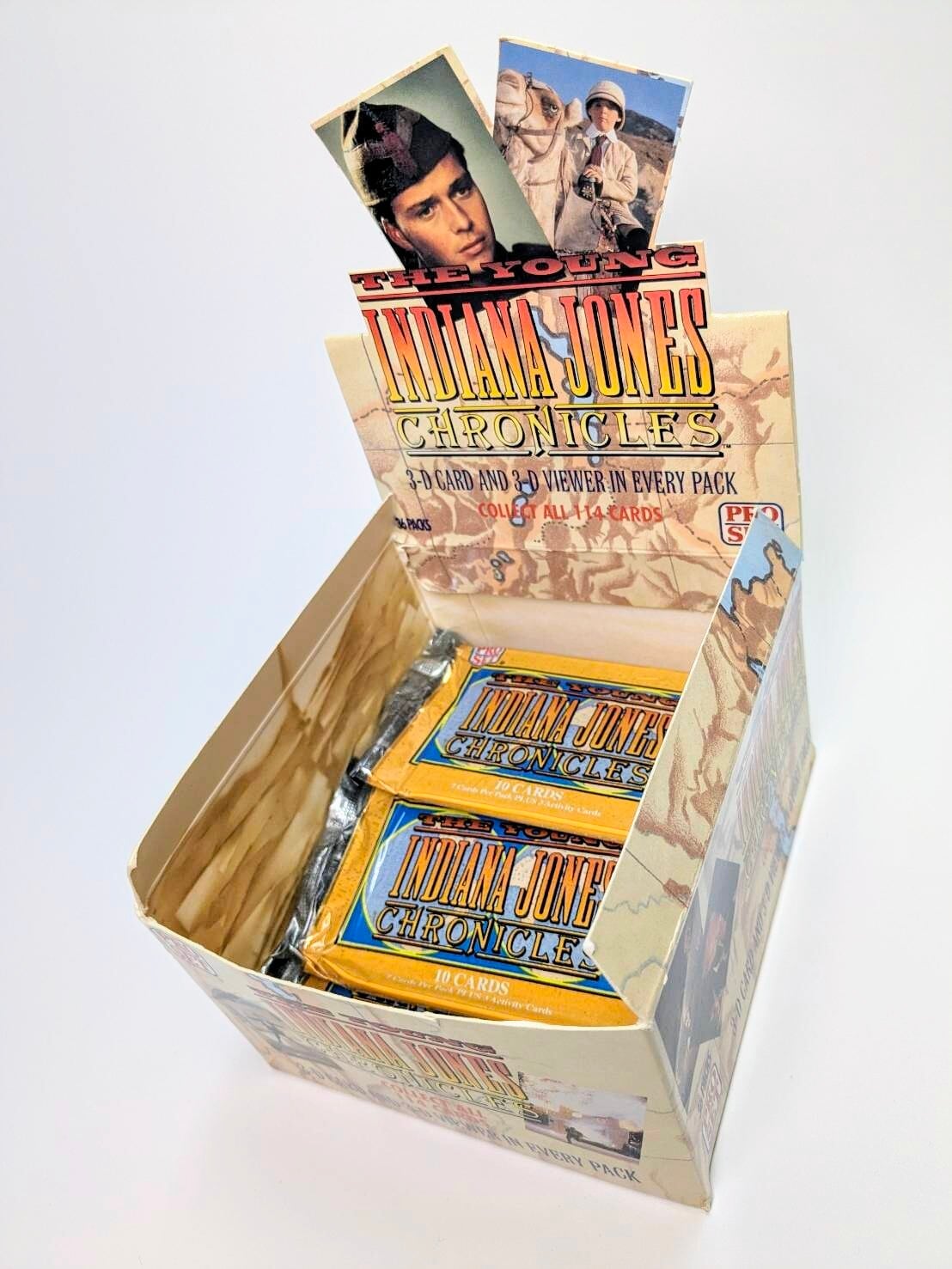 ♧☆送料無料！☆PROSET 1992年製【 ヤング インディ ジョーンズ クロニクルズ（Young Indiana Jones） 】VINTAGE トレーディングカード単品 （1個=7CARDS+3Activity CARDS）〚アメリカン雑貨 アメトイ〛