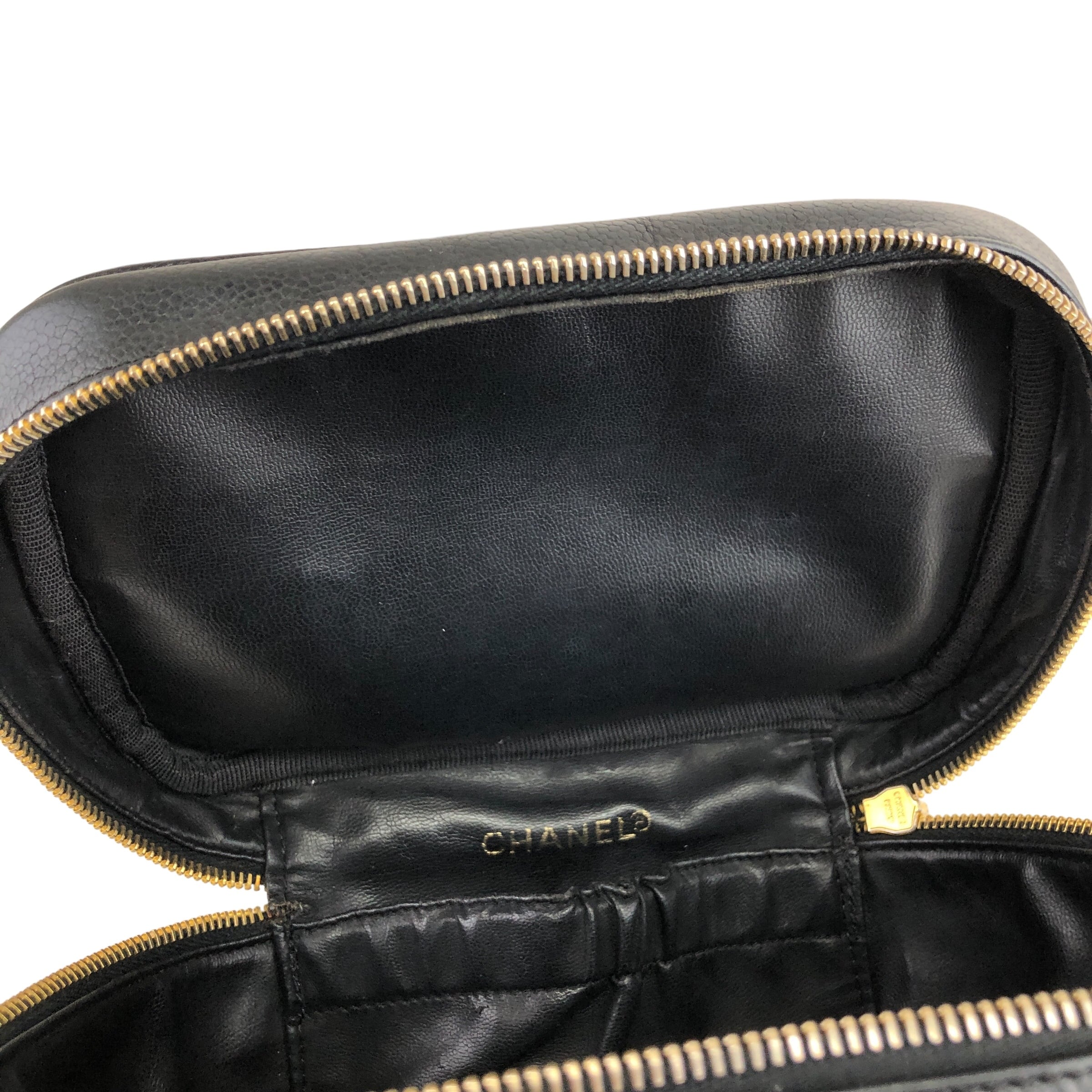 CHANEL シャネル ハンドバッグ ブラック ココマーク レザー バニティ