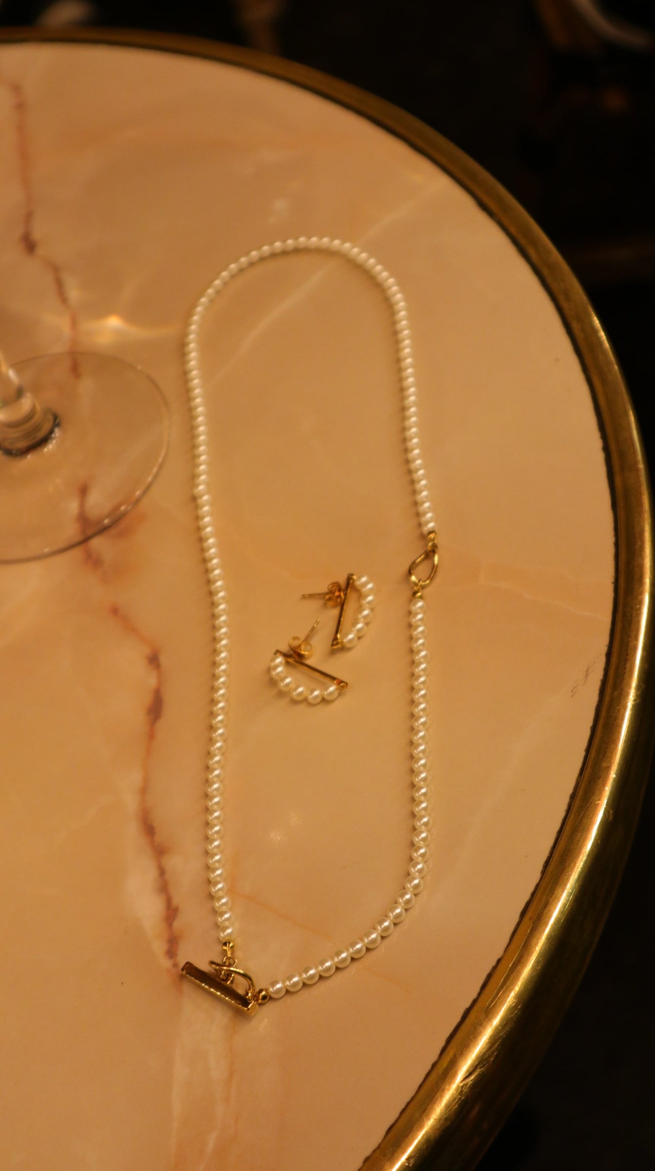 Caline Paris IENA購入 ストーンネックレス カリーヌパリ Yネックレス | Caline Paris カリーヌ パリ
