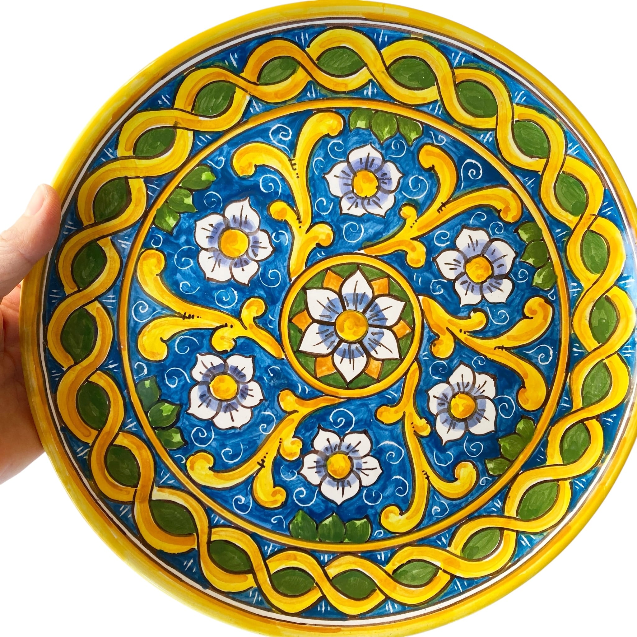 絵皿 26cm GEO037 マヨリカ焼き イタリア陶器 シチリア | イタリア陶器