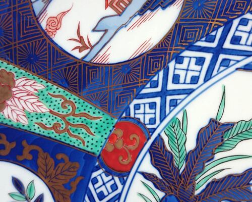 有田焼 盛り皿・赤濃唐子有田焼 盛り皿・赤濃唐子