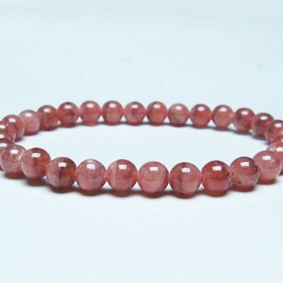 インカローズ ブレスレット 6mm ロードクロサイト ブレス 一点物 メール便可 [M便 1/10] 111-46659