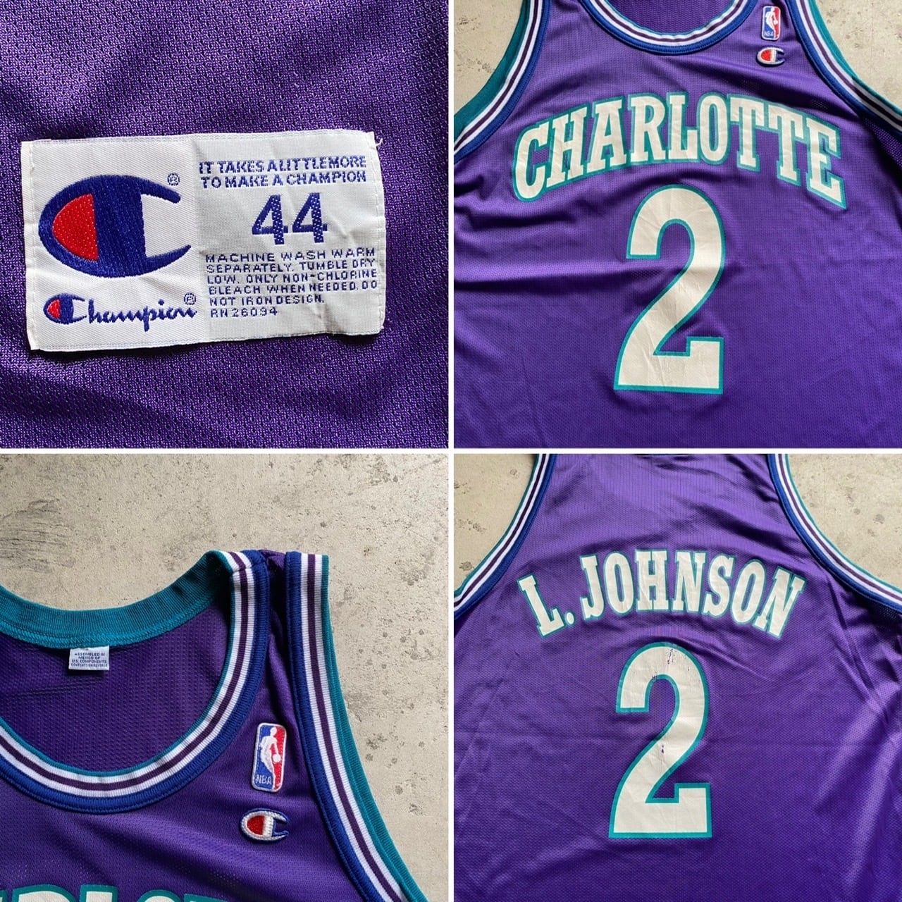 ユニフォーム90s チャンピオン製 NBA シャーロット・ホーネッツ