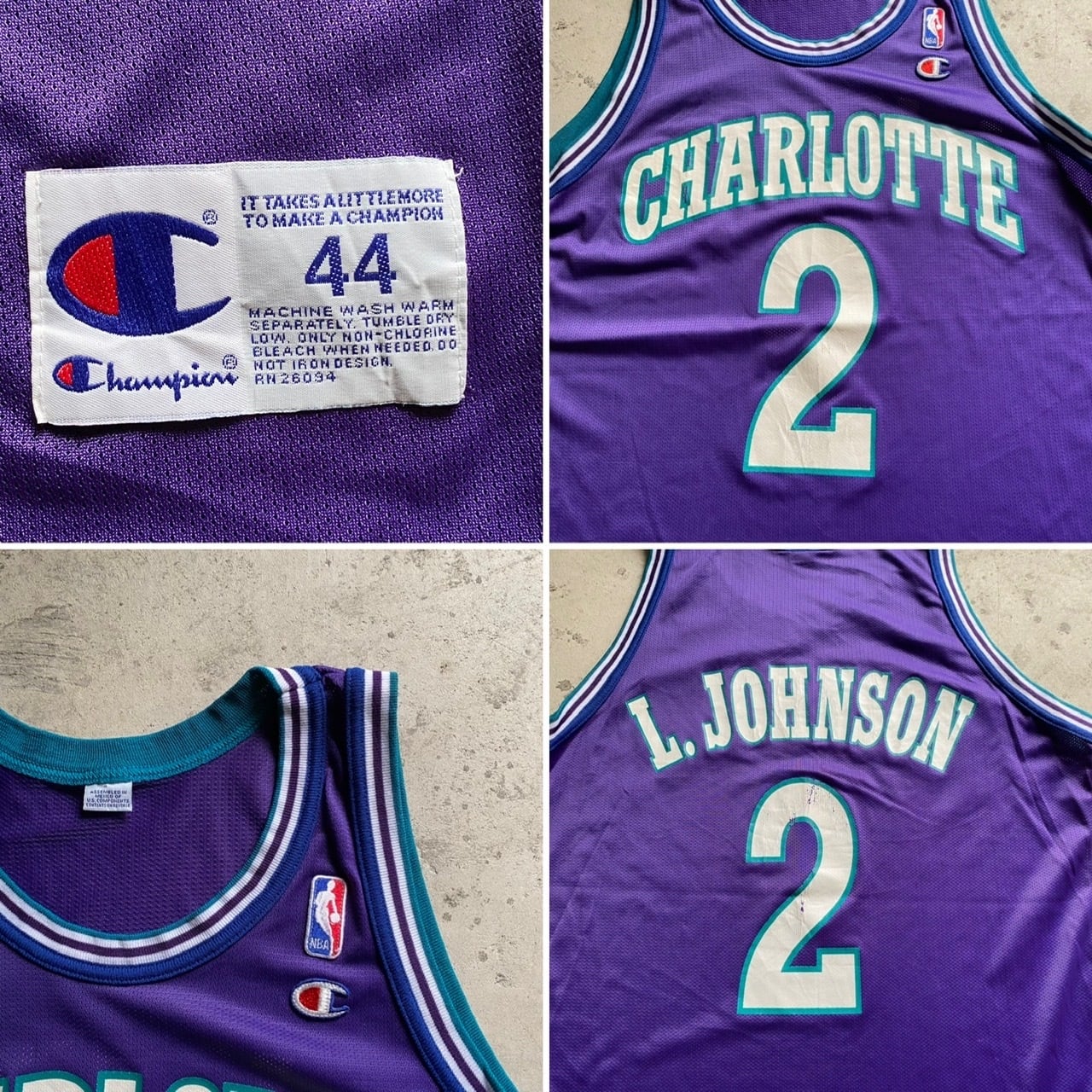 champion NBA ユニフォーム Charlotte ホーネッツ L