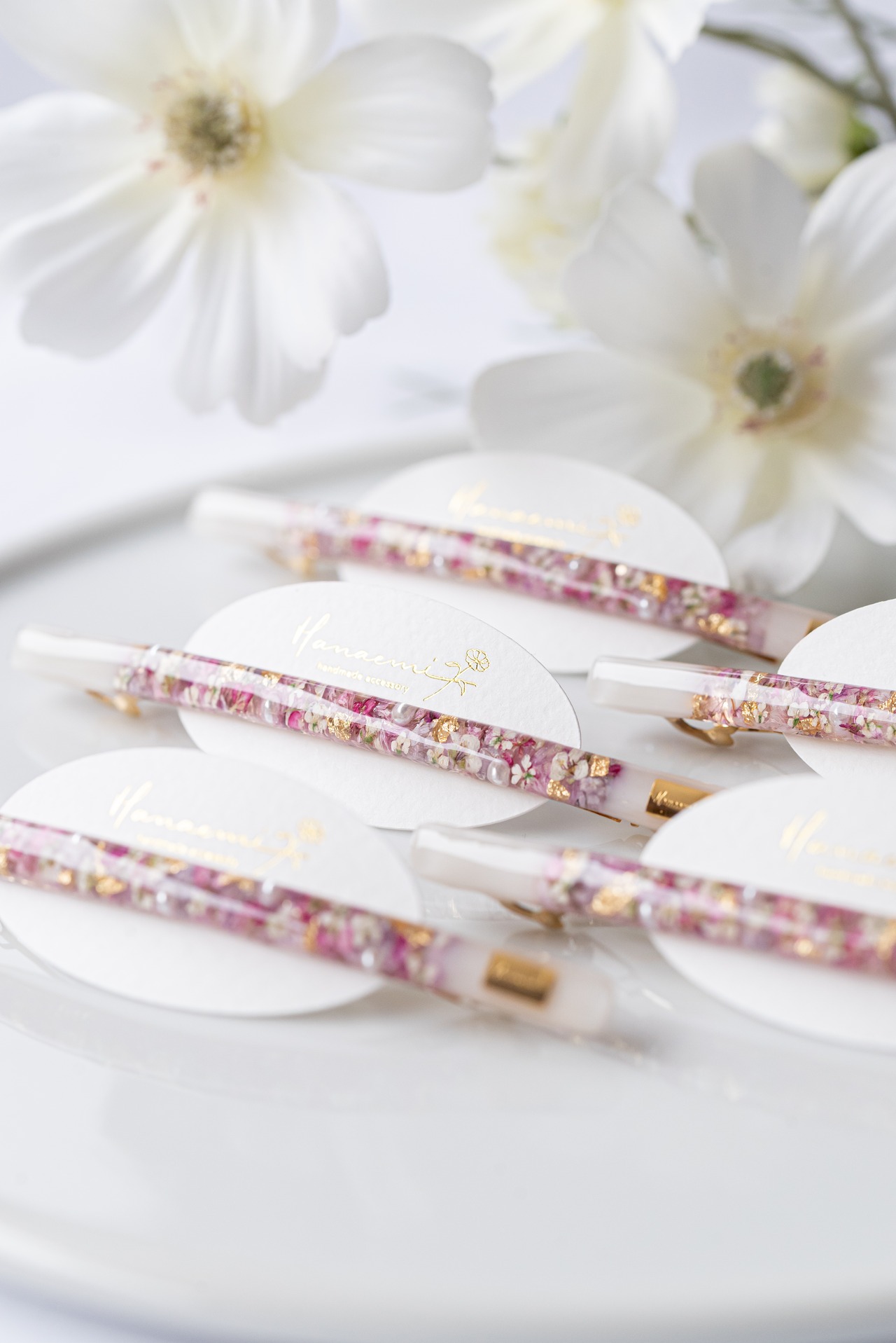 （バレッタ）花の小道 / ピンク