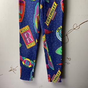 vintage VERSACE JEANS COUTURE luxury car logo pattern denim pants