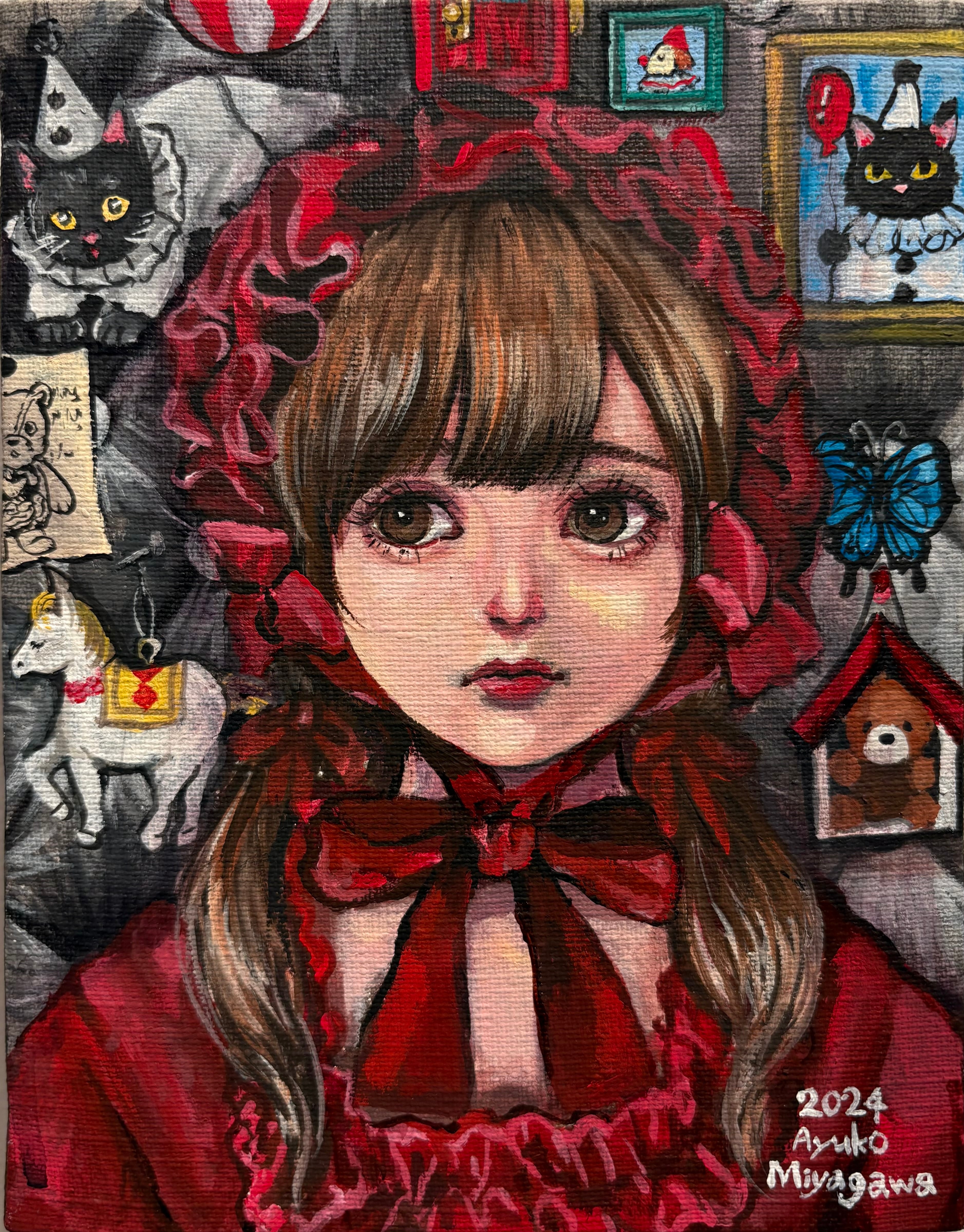 朝日みお 「怪獣森の音楽会Ⅱ」イメージ40×50cm / ed35(A24-5)銅版画