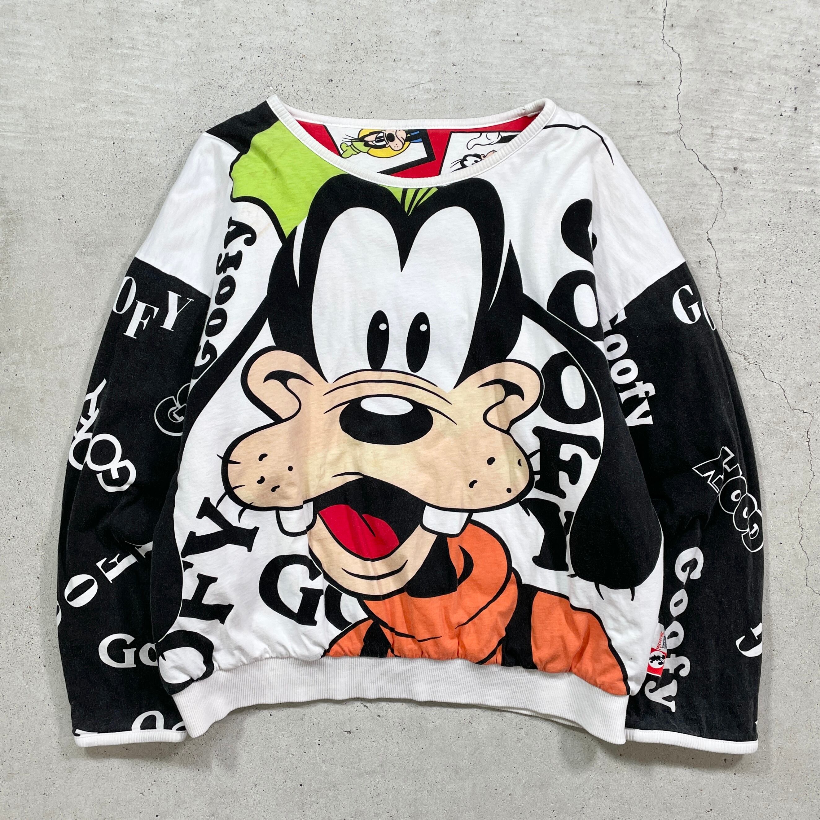 Tostalgic Clothing ディズニー　グーフィー スウェット 90年代 ディズニー グーフィー リバーシブルスウェットシャツ メンズM