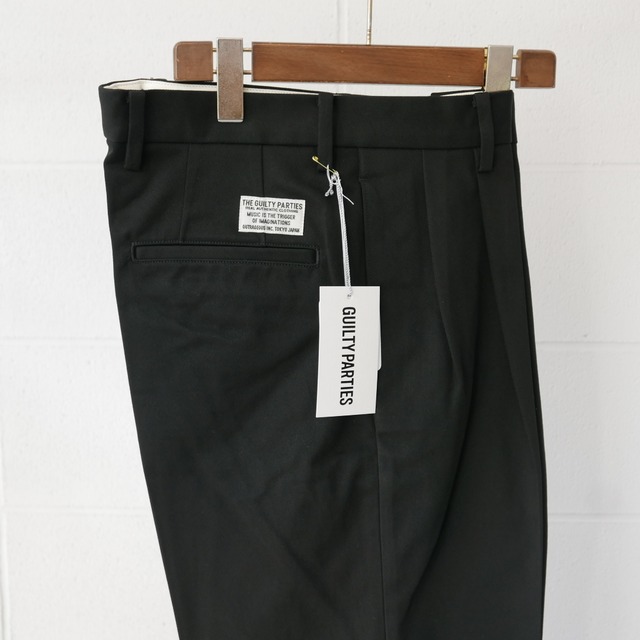 WACKOMARIA DOUBLE PLEADED CHINO TROUSERS