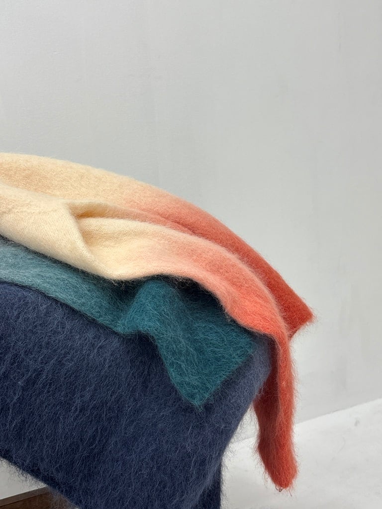 ベビーアルパカグラデーションニット(グリーン)