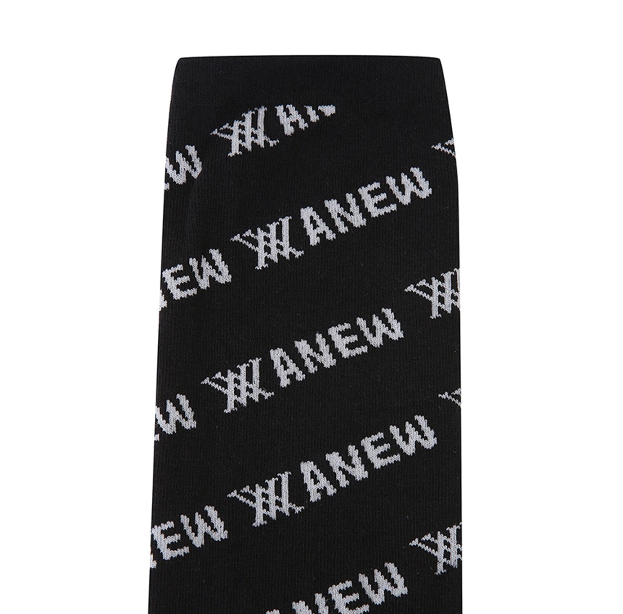 Diagonal logo repeat Knee socks [サイズ: F (AGCUWSC06BKF)] [カラー: BLACK]