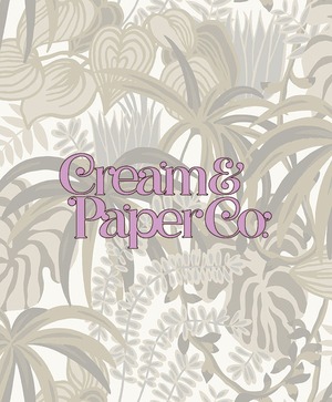 【切り売り】ムーンライトグレー × シルバー Rainforest leaf botanical　FL1-778903MT for DIY 幅53㎝ リピート64㎝