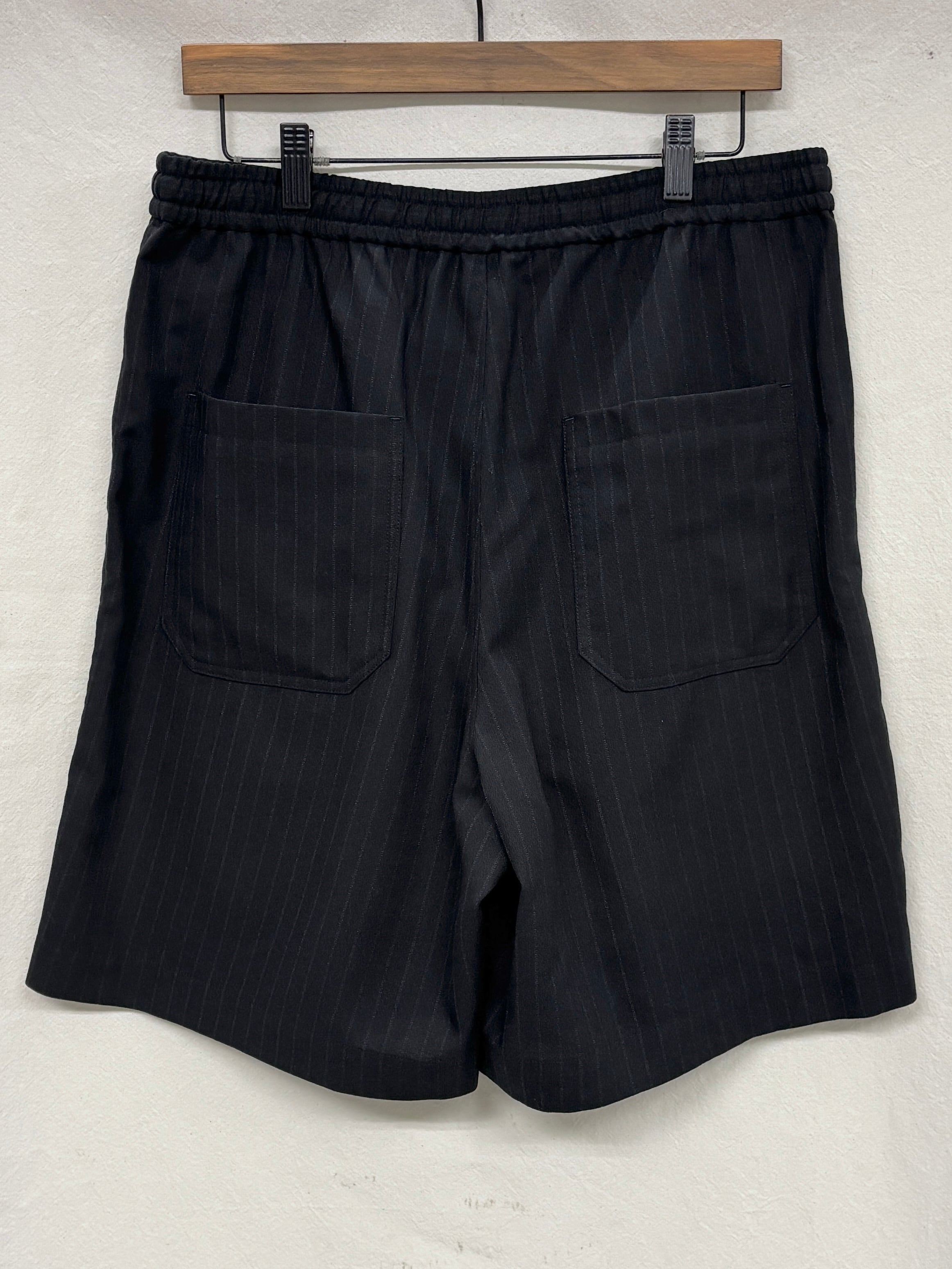 awasa / vintage wool amunzen wide easy shorts (STRIPE) | THE