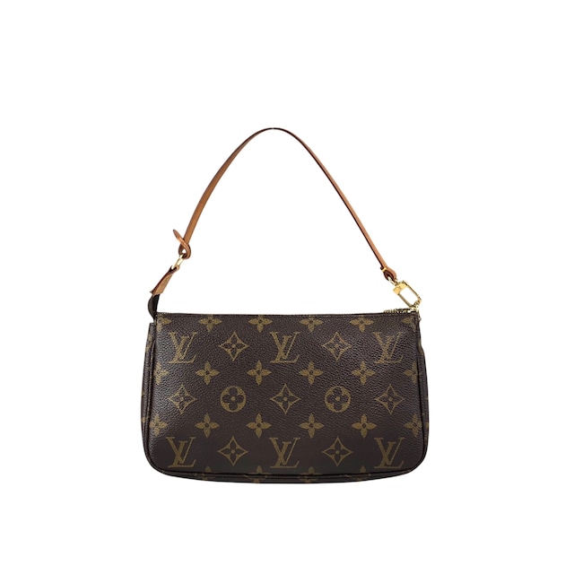 LOUIS VUITTON ルイヴィトン モノグラム ハンドバッグ ブラウン PVC ミニバッグ アクセソワール M51980 vintage ヴィンテージ オールド vvdnun