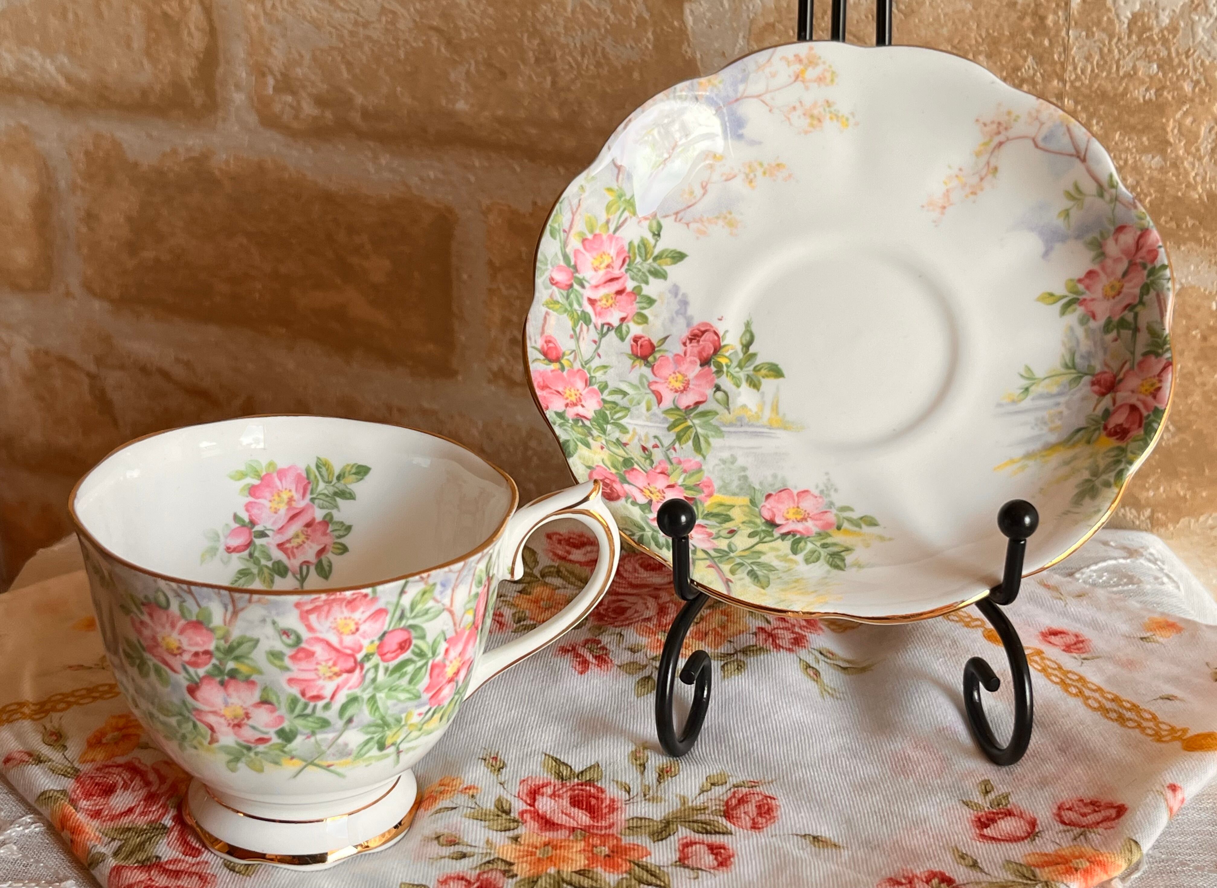 英国ビンテージ】ロイヤルアルバート☆ワイルドローズ☆C/S