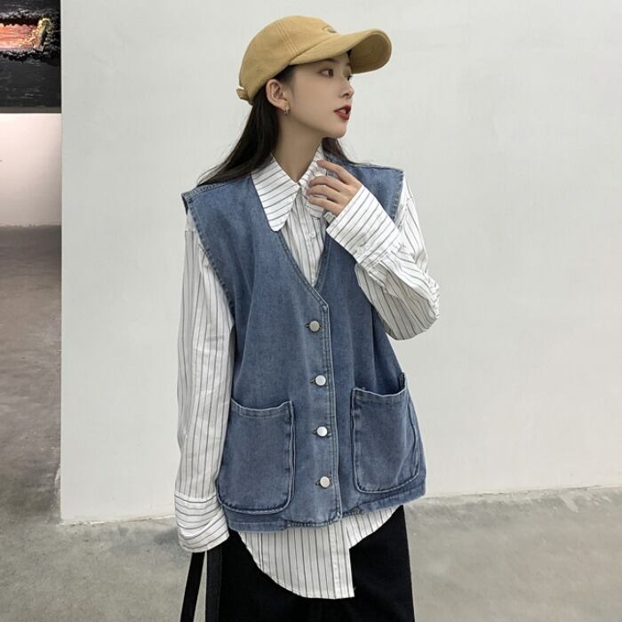 スプリングスタンダードルーズ薄手ジャケット レトロ 春物 1号婦人3402869599