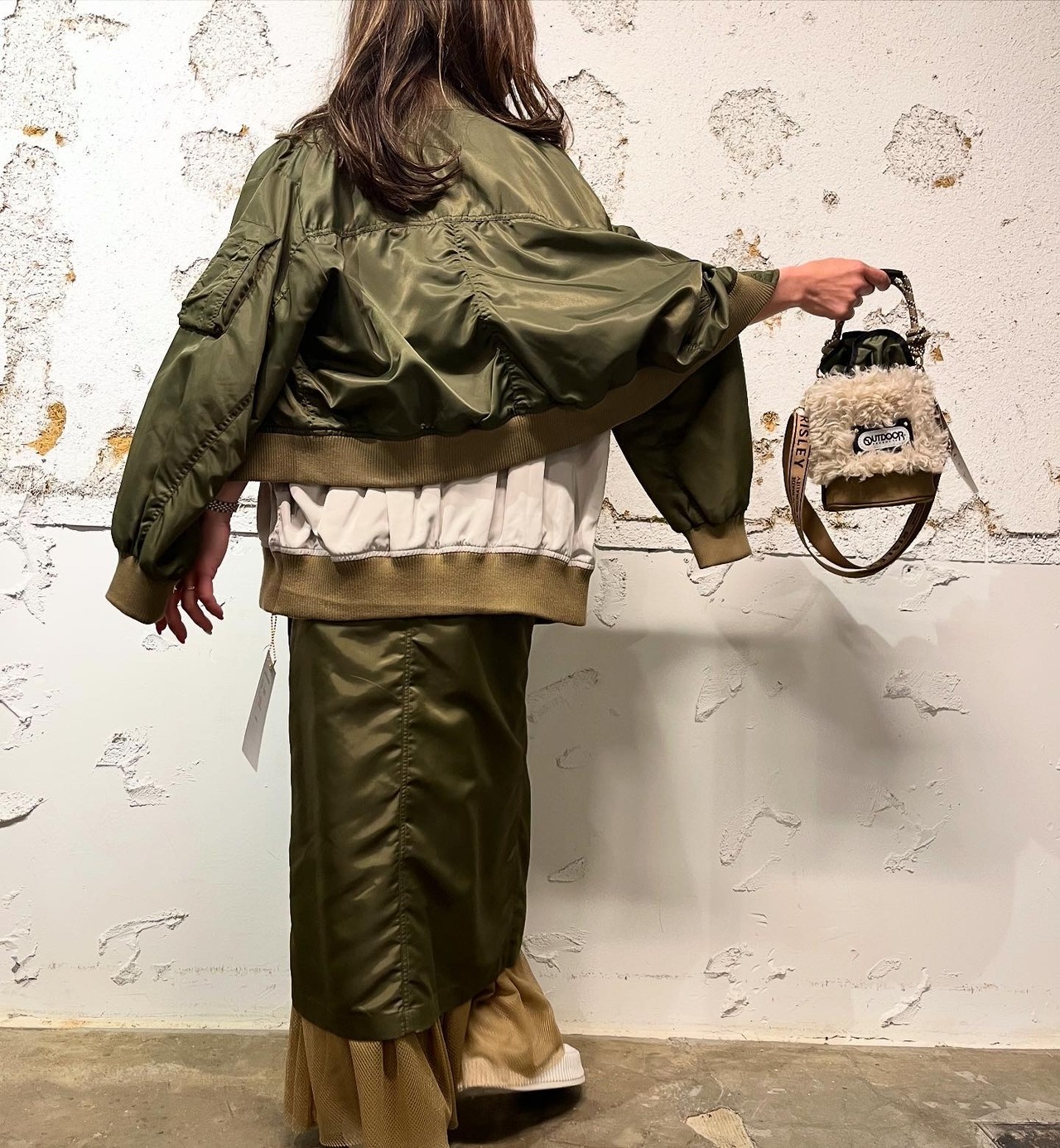 リズレイ RISLEY risley バケツ型ファーBAG