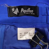 社交ダンス 衣装 PAPILLON パピヨン スカート レッスンウェア ブルー系 青 無地 シンプル チュール 透け感 フレア 軽やか 華やか 鮮やか かわいい おしゃれ 上品 大人っぽい ダンス 練習 レッスン ダンス衣装 練習着 社交ダンス衣装 アシンメトリー