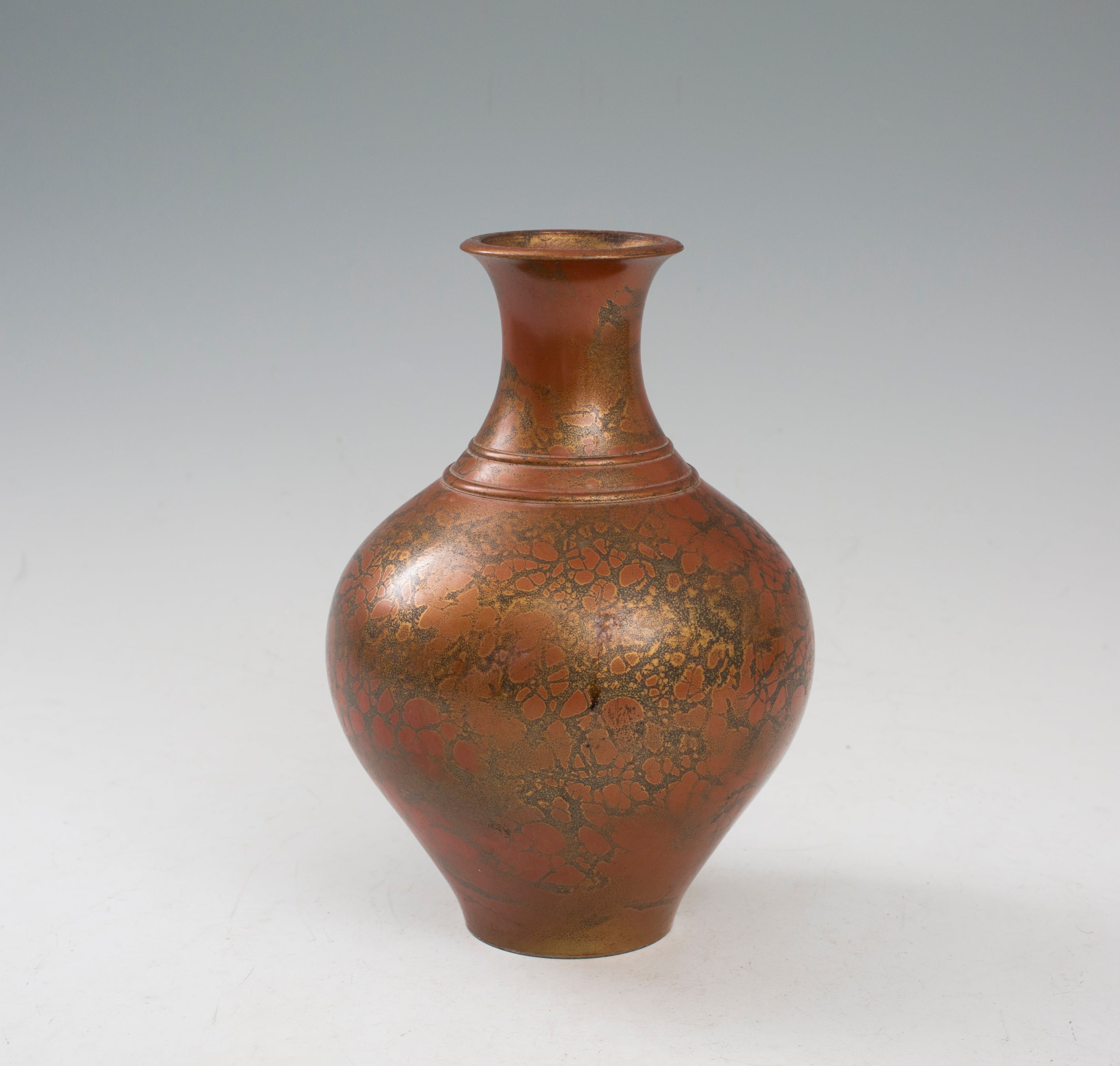 芳幸 金工 花瓶 鋳銅 銅製 高岡銅器 花入 花生 生花 在銘 銘入 芳幸 金工 花瓶 鋳銅 銅製 高岡銅器 花入 花生 生花 在銘 銘入