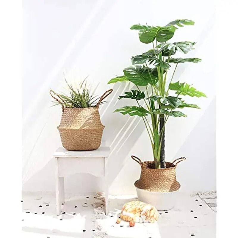 ラタン製　球形プランター　※植物もご希望の方はメッセージください 植木鉢 プランター 鉢 ミニ竹 折りたたみ式 ラタン おしゃれ 観葉植物